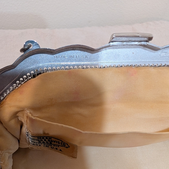 Whiting & Davis Vintage Silver Clutch - Picture 6 of 7